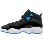 Jordan Air Jordan 6 Rings Leather Mid top Basketball Shoes Black Unisex