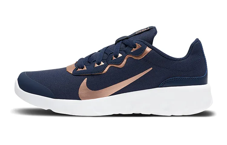 Nike Explore Strada Slip Resistant Cushioning Abrasion Resistant Breathable Low top Running Shoes Blue Gold Unisex