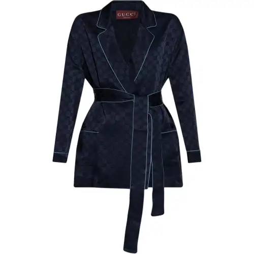 GUCCI Monogrammed Tied Waist Jacket