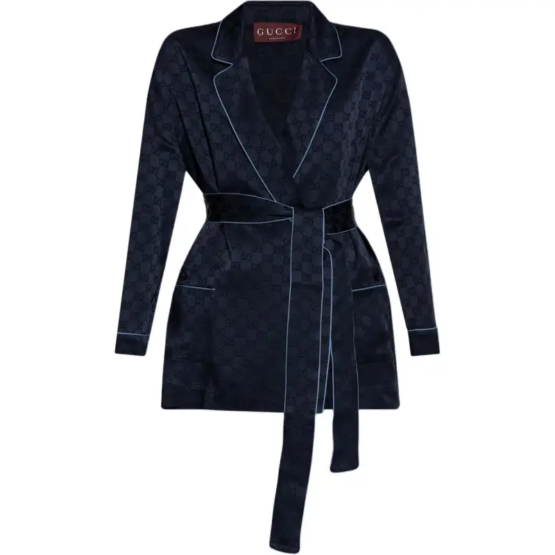 GUCCI Monogrammed Tied Waist Jacket