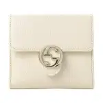 GUCCI Leather Wallet Women's White