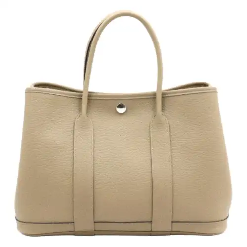 HERMES Hermès Garden Party 30 silver buckle Negonda calfskin handbag 30 women's 8Q BEIGE MARFA Marfa beige