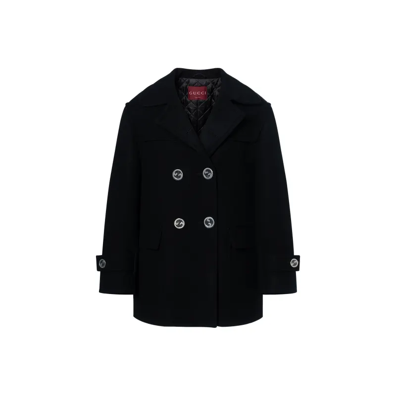 GUCCI Batavia Collared Button-Up Coat