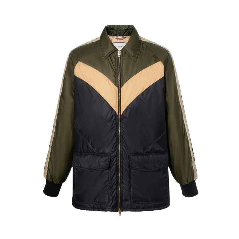GUCCI Jackets Men's Army Green Lapel Moderate Other
