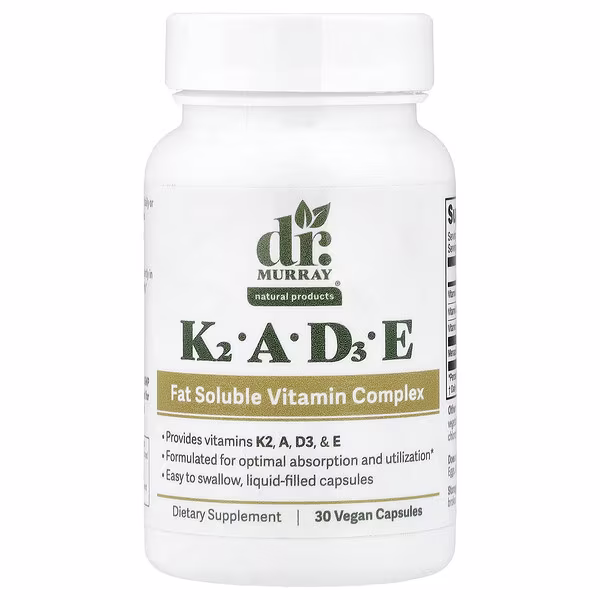 Dr. Murray's, K2, A, D3, E, 30 ширхэг капсул
