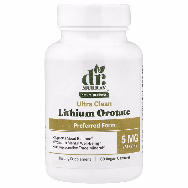 Dr. Murray's, Lithium Orotate, 5 мг, 60 ширхэг капсул