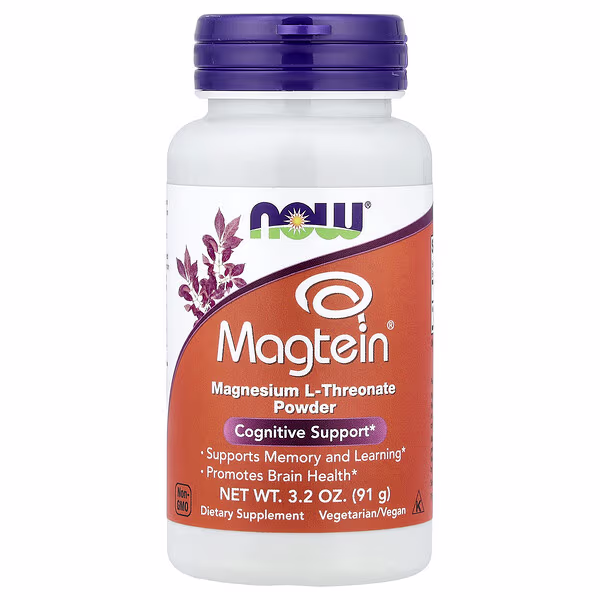 NOW Foods, Magtein®, Магни L-Threonate нунтаг, 3.2 oz (91 g)
