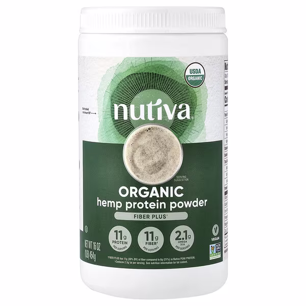 Nutiva, Organic Hemp Protein Powder, Эслэг Plus, 1 lb (454 g)
