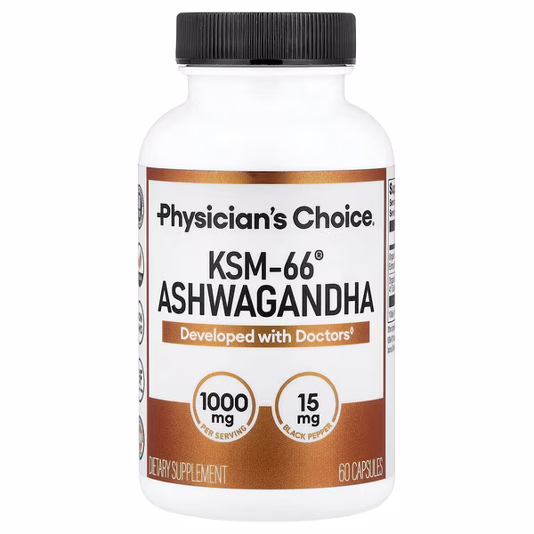 Physician's Choice, KSM-66® Ашваганда, 60 капсул