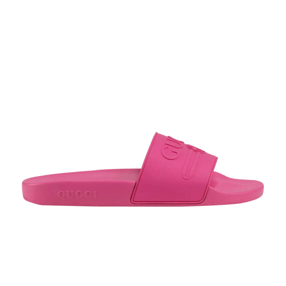 Gucci Logo Rubber Slide 'Fuchsia'