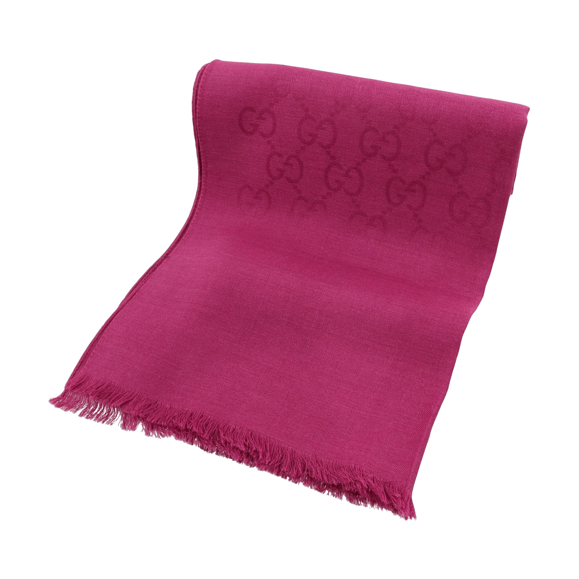 Gucci GG Logo Wool and Silk Scarf 'Pink'