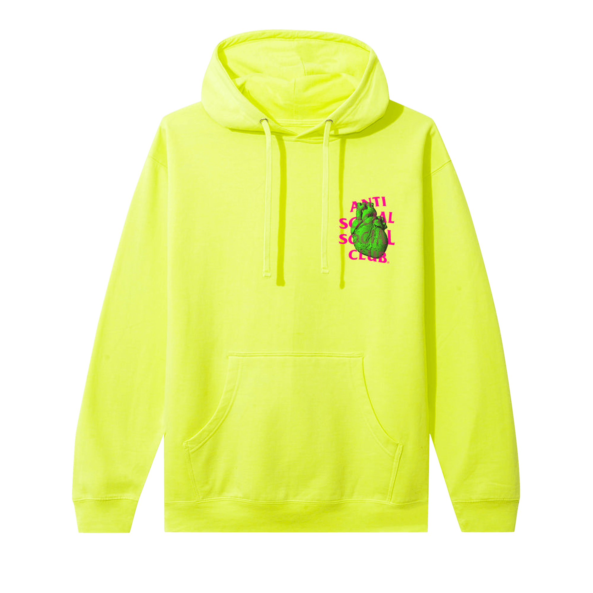 Anti Social Social Club Pulse Check Hoodie 'Safety Yellow'