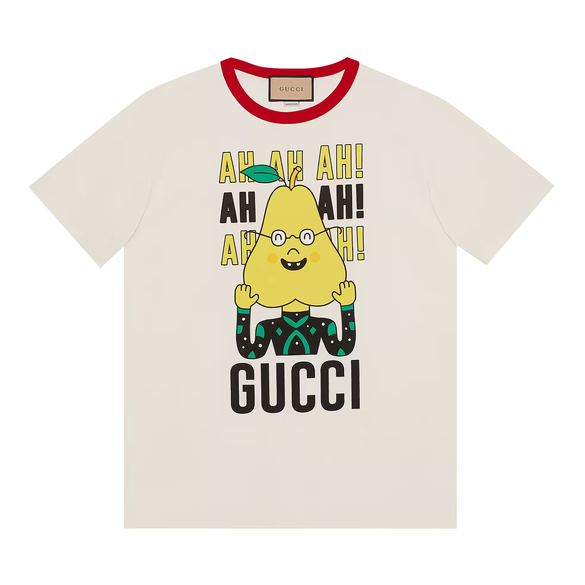Gucci Pear Print Cotton T-Shirt 'Off White'