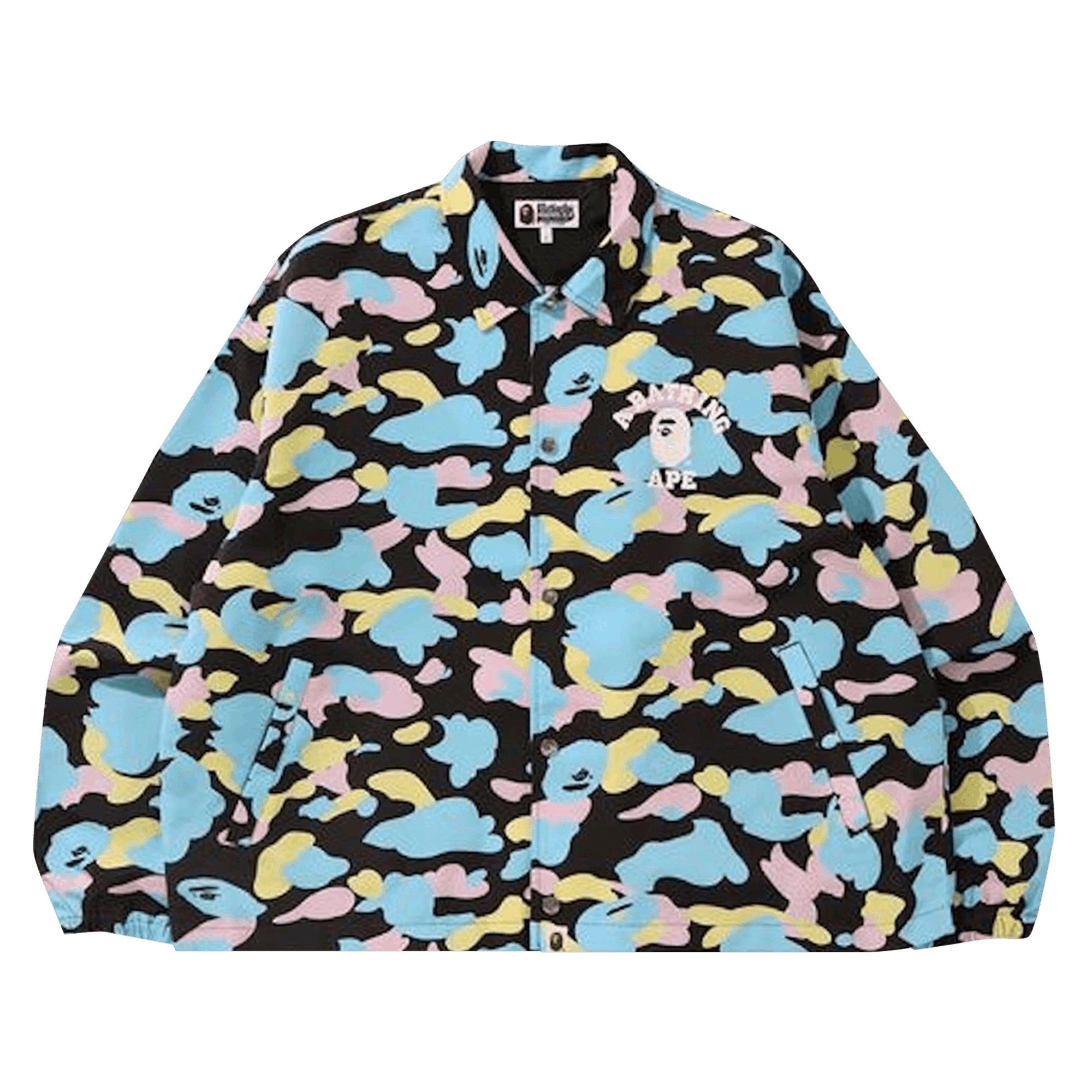 BAPE New Multi Camo Relaxed Coach Jacket 'Black'