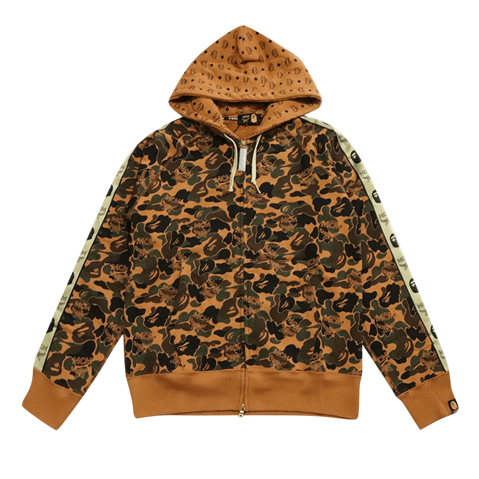 BAPE x MCM Camo Zip Hoodie 'Brown'