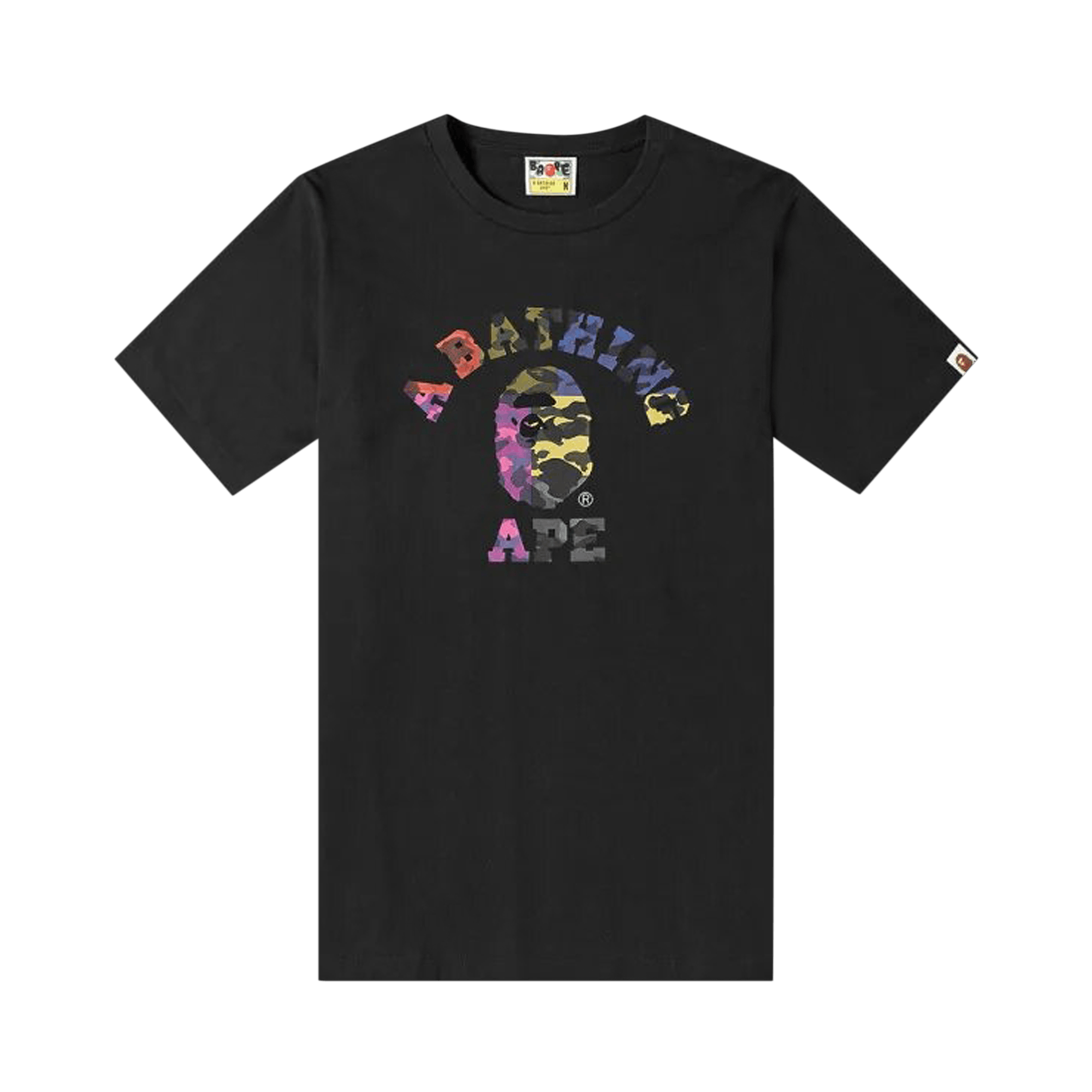 BAPE Mix Camo College T-Shirt 'Black'