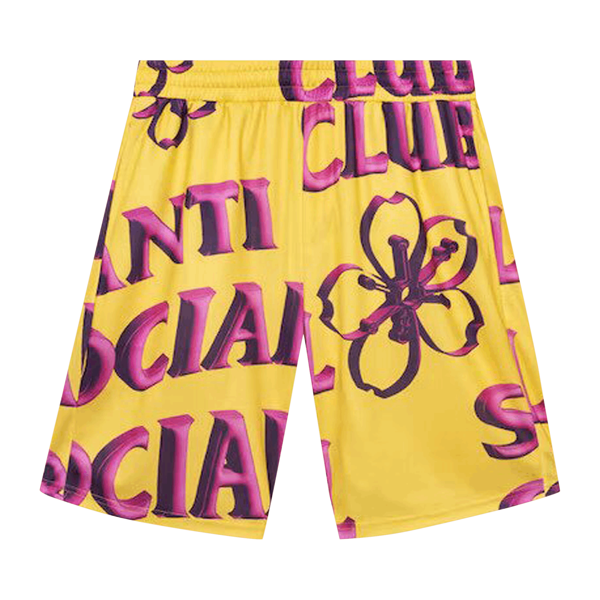 Anti Social Social Club Coral Crush Mesh Bored Shorts 'Yellow'