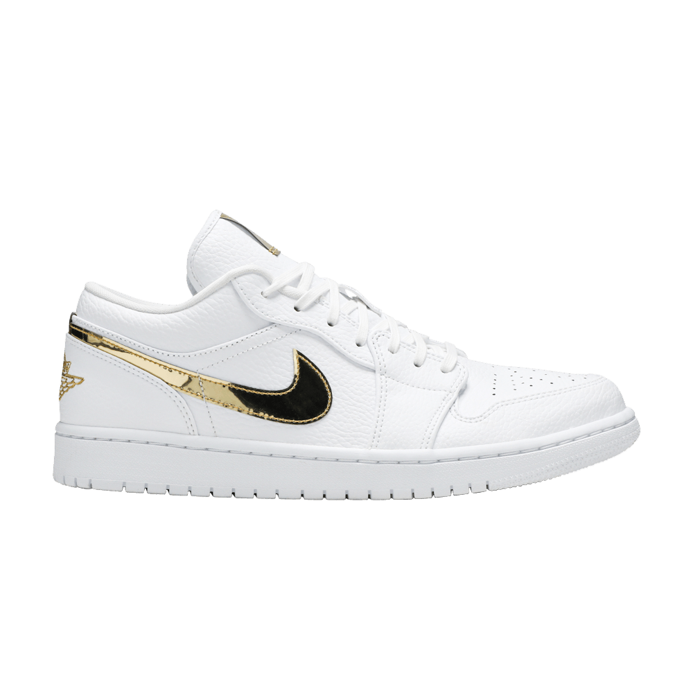 Wmns Air Jordan 1 Retro Low 'White Metallic Gold'