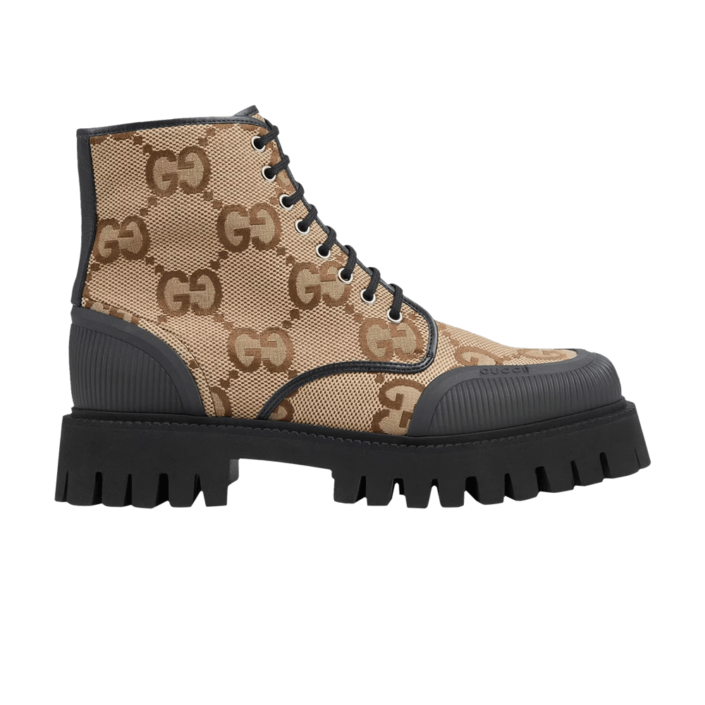 Gucci Lace Up Boot 'Maxi GG - Camel'