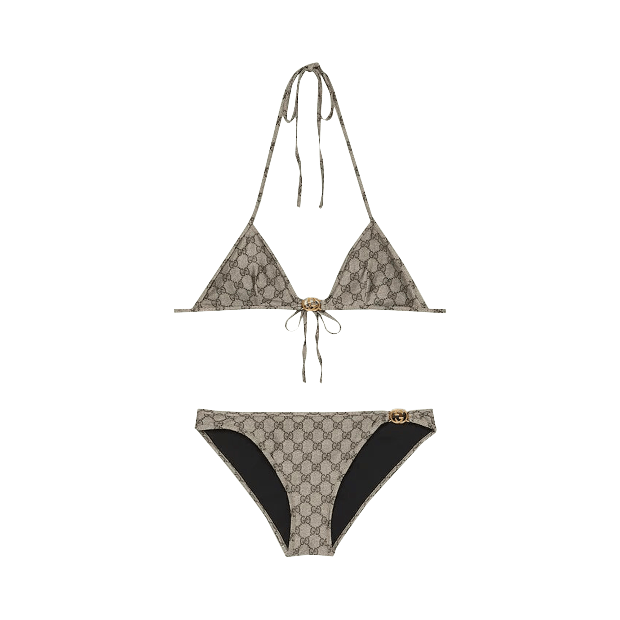 Gucci GG Stretch Jersey Bikini 'Beige/Ebony'