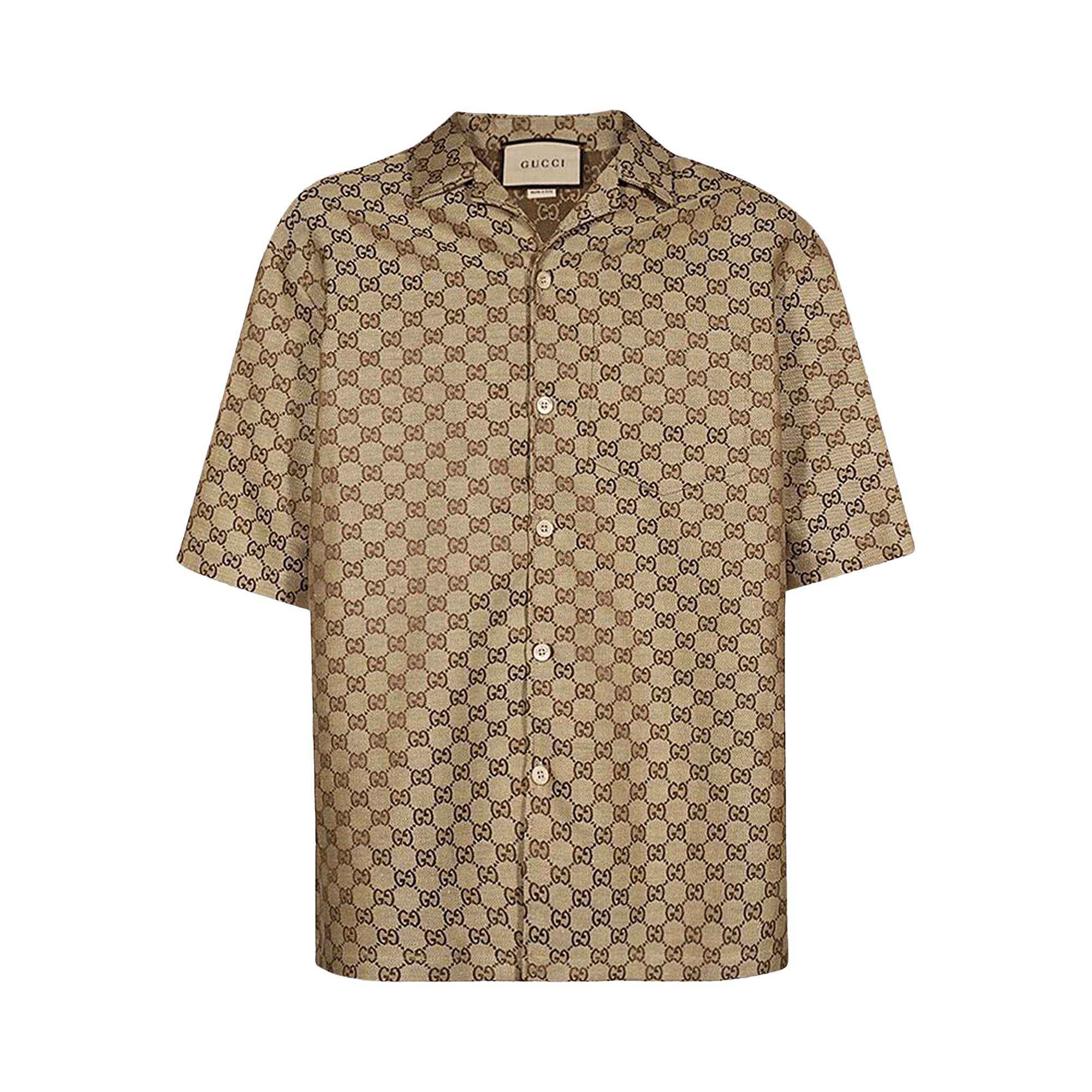 Gucci GG Linen Shirt 'Camel/Ebony'