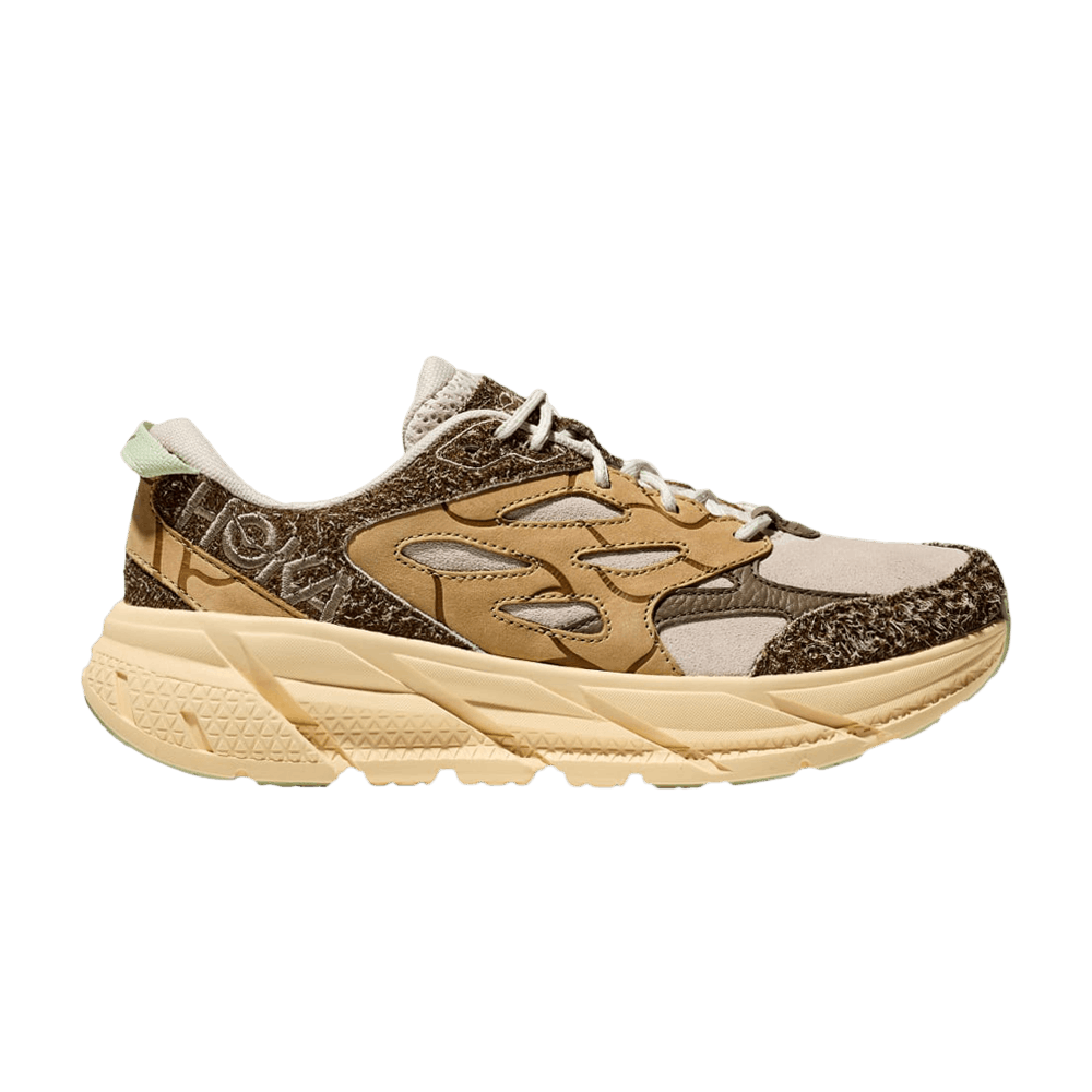 HOKA Clifton L Suede 'Elite Terrain System - Oat Milk Pollen'