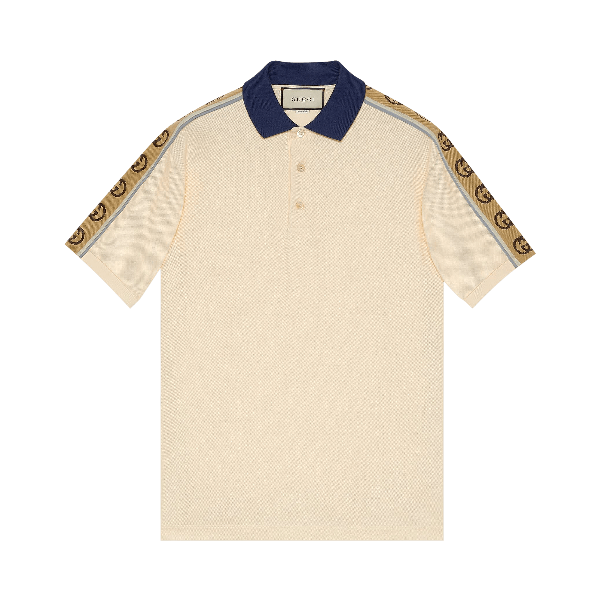Gucci Polo With Interlocking G Stripe 'Off White'