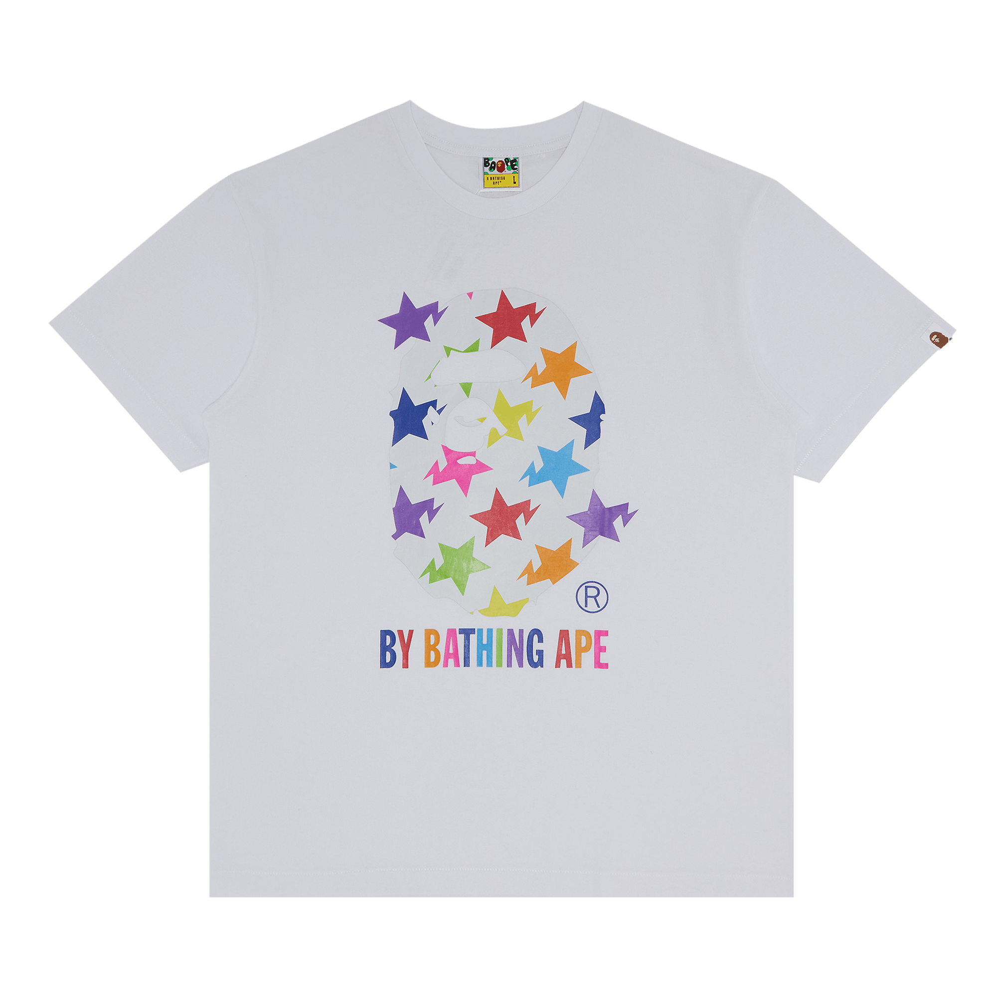 BAPE Big Head Ape Star Festival T-Shirt 'Multicolor/White'