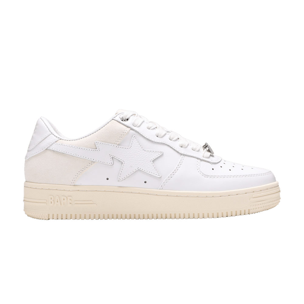 Bapesta Low 'Suede Heel - White'