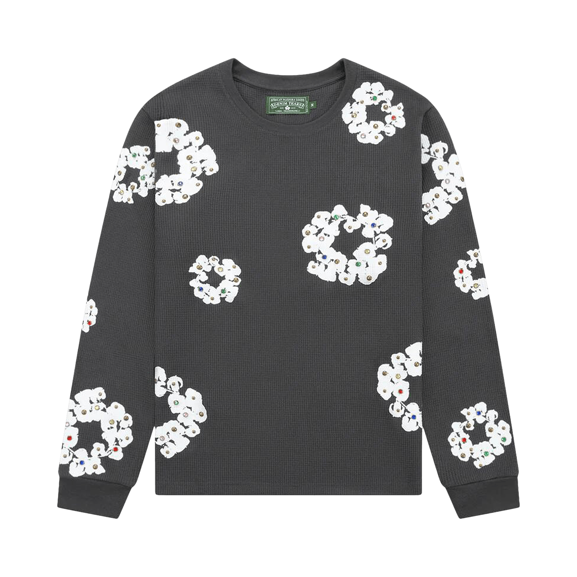 Denim Tears Rhinestone Wreath Thermal 'Vintage Black'