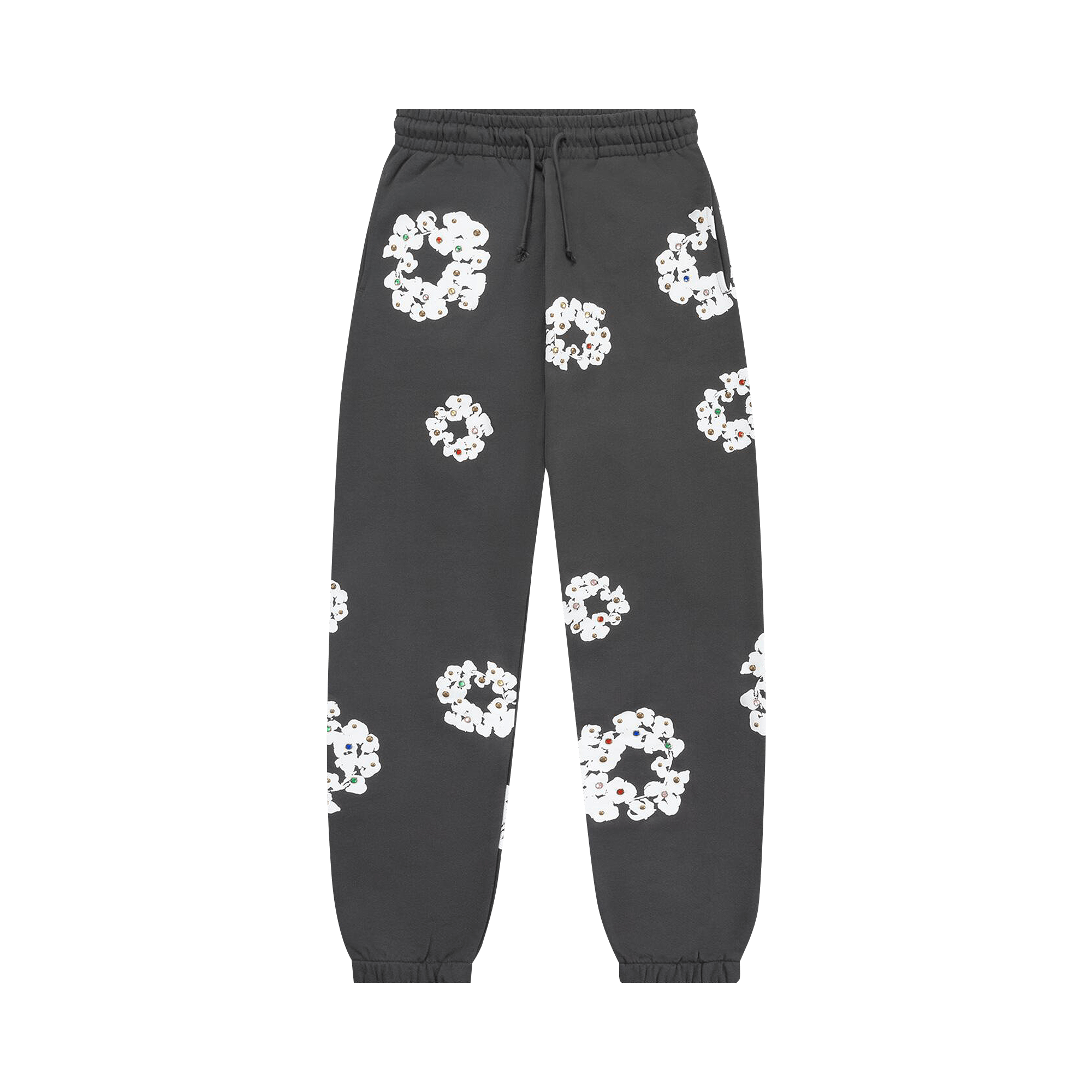 Denim Tears Rhinestone Cotton Wreath Sweatpants 'Vintage Black'