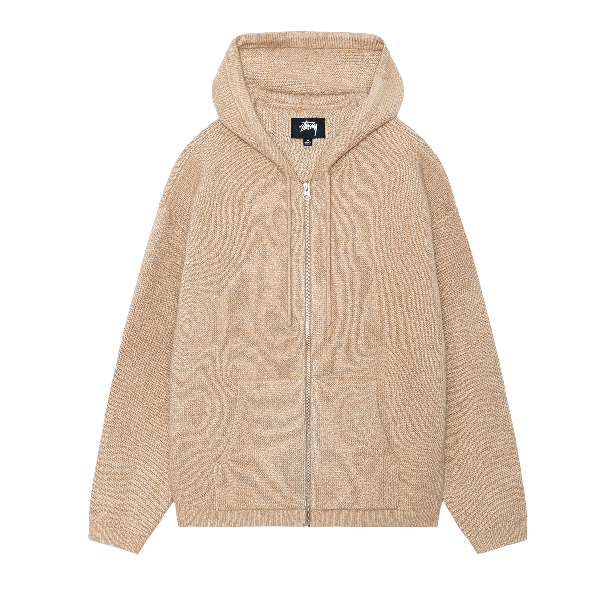 Stussy Hooded Zip Sweater 'Camel'