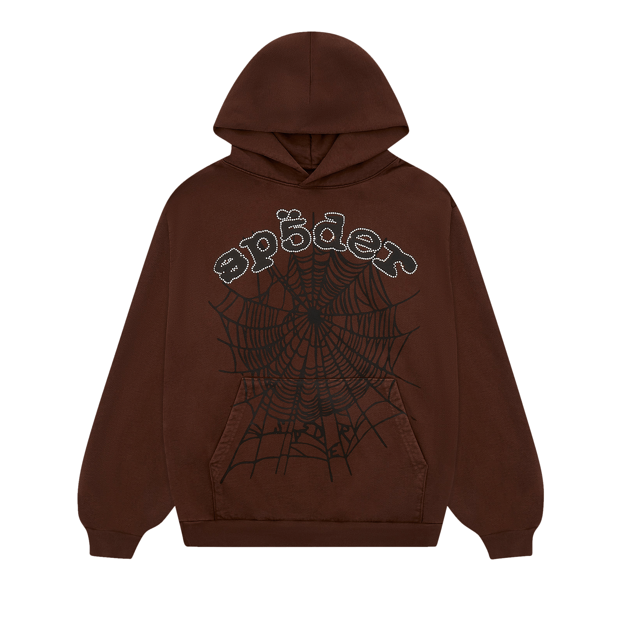 Sp5der Og Web Hoodie 'Brown'
