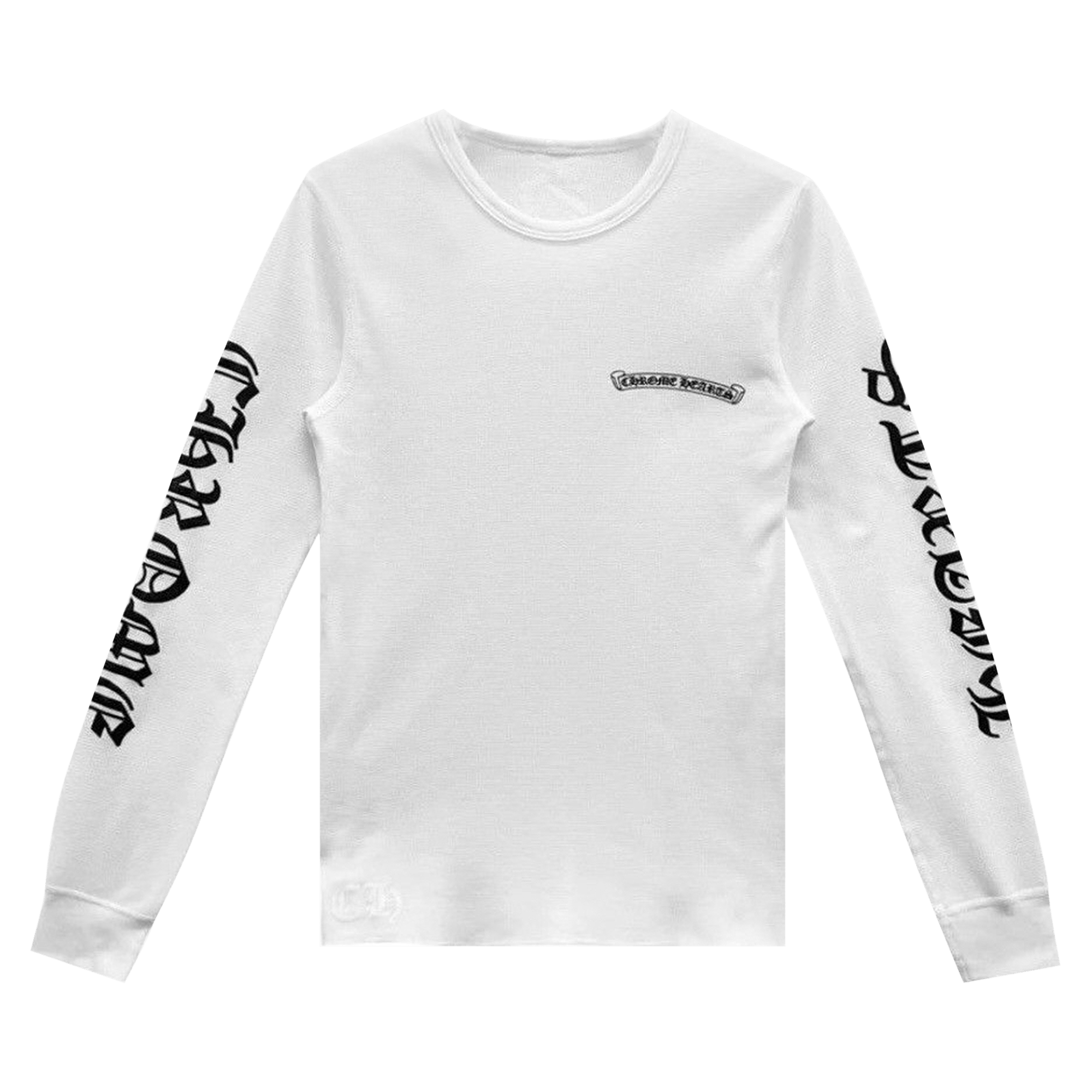 Chrome Hearts Scroll Logo Long-Sleeve Thermal T-Shirt 'White'