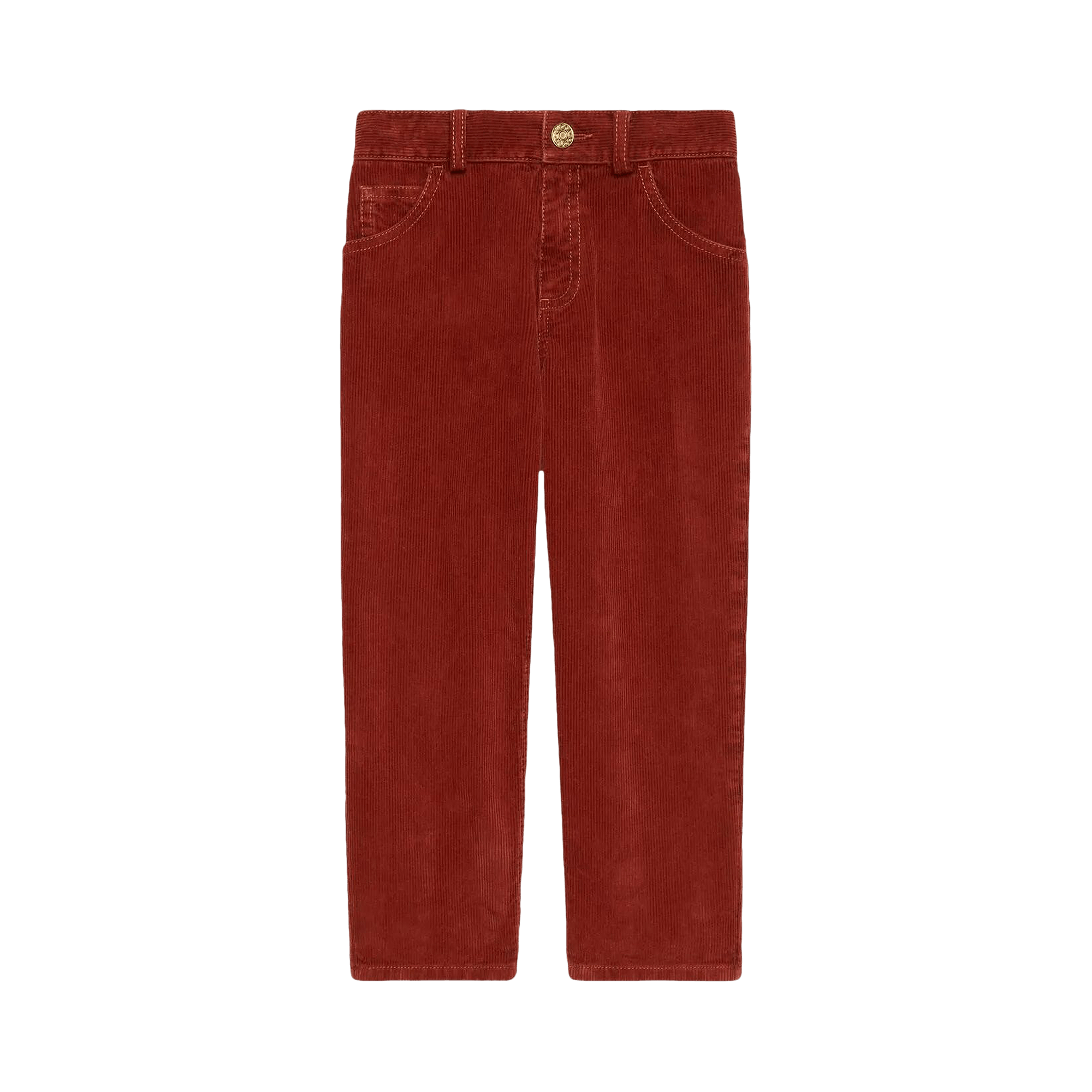 Gucci Kids Horsebit Corduroy Pants 'Red'