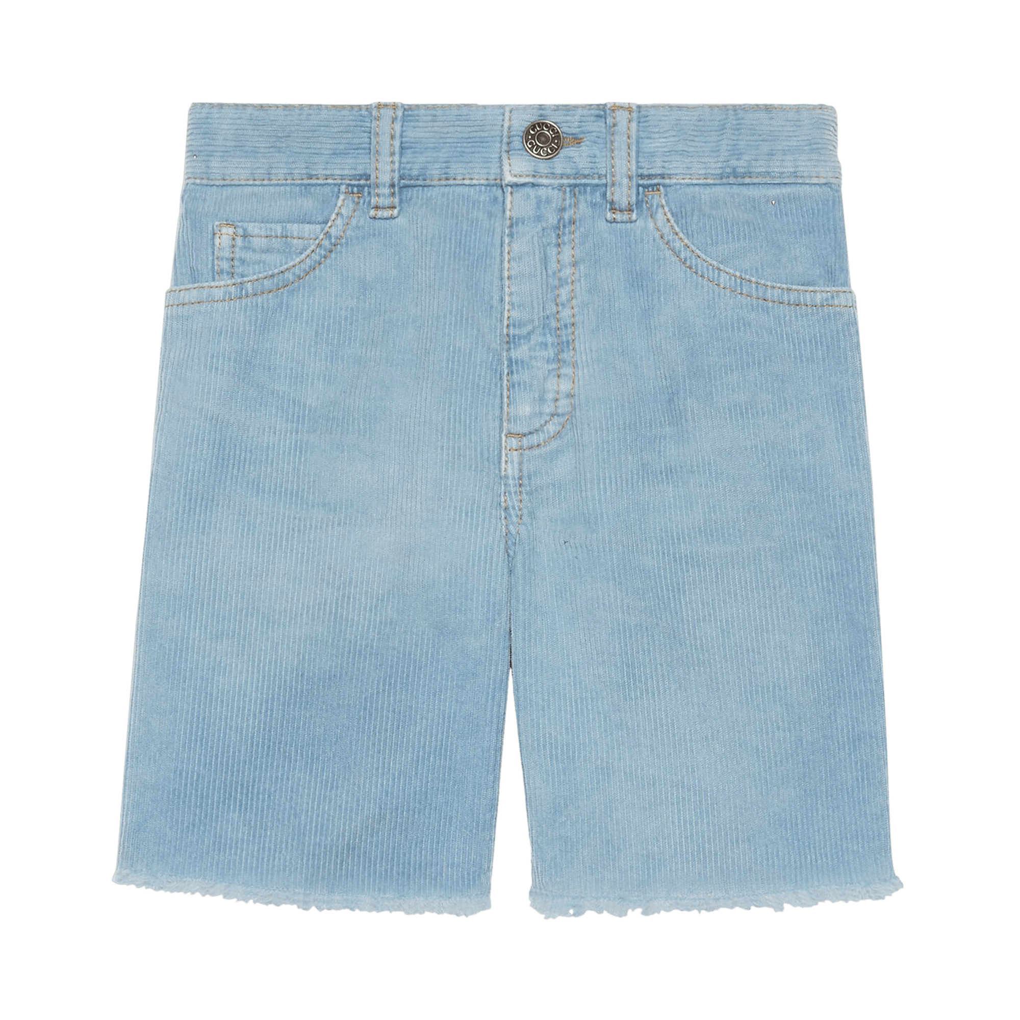 Gucci Kids Bermuda Corduroy Shorts 'Light Blue'