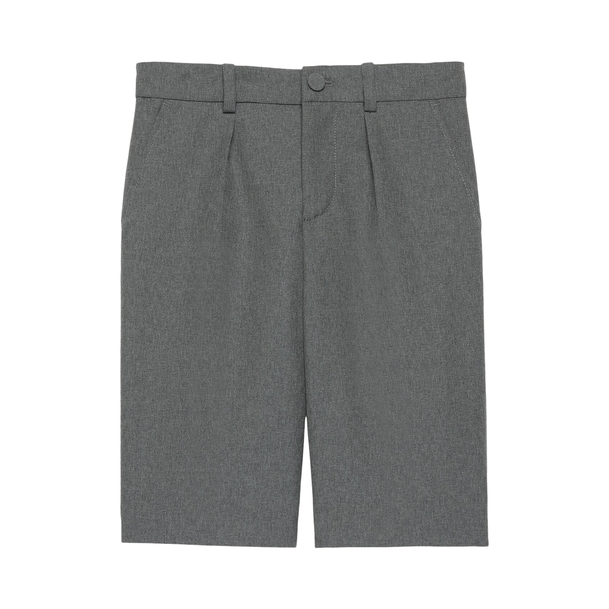 Gucci Kids Wool Pleated Shorts 'Grey'