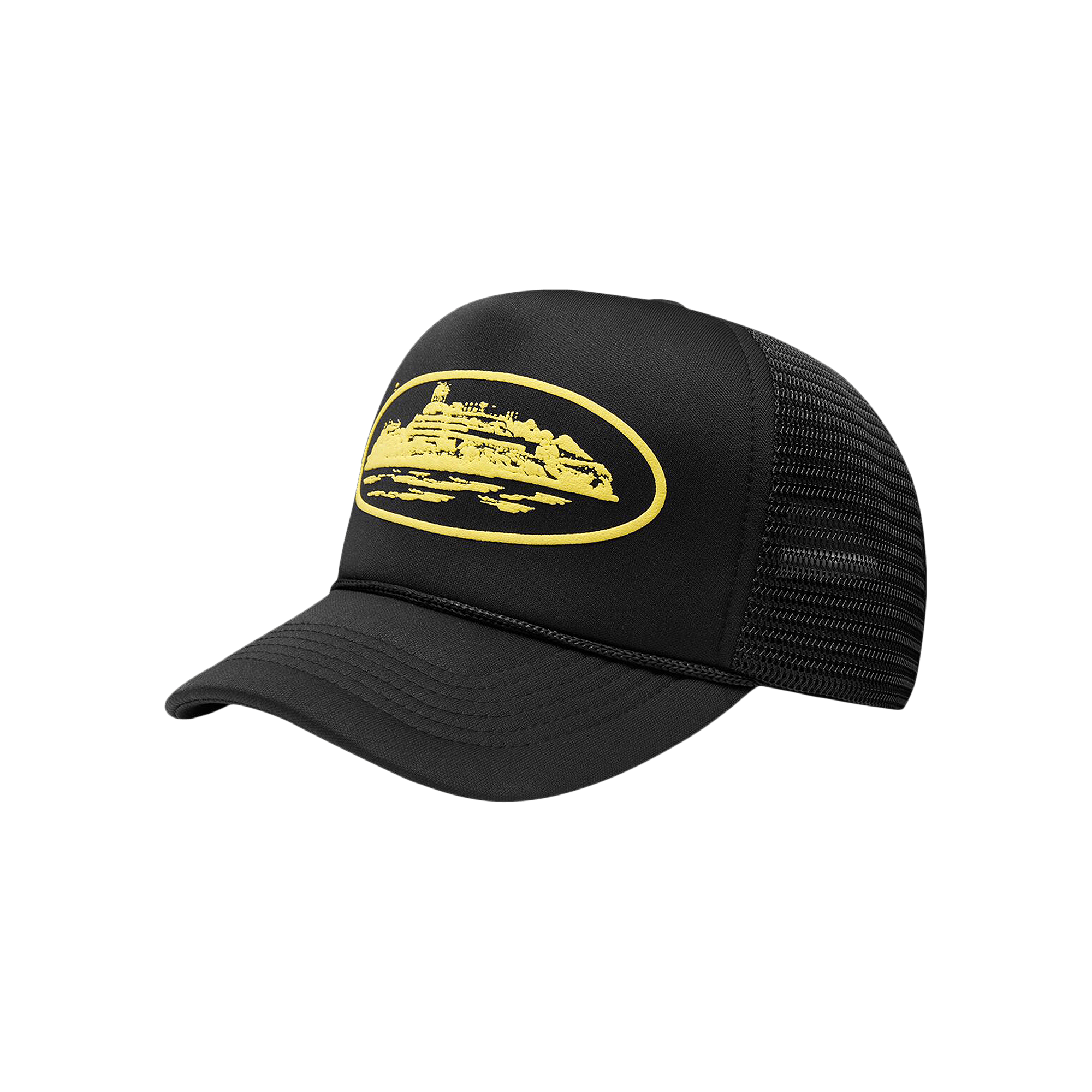 Corteiz Alcatraz Premium Trucker 'Black/Yellow'