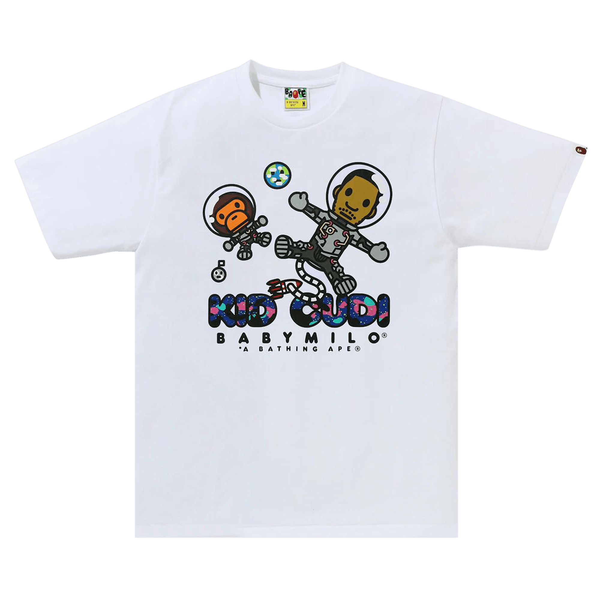 BAPE x Kid Cudi Baby Milo Moon Man Tee 'White'