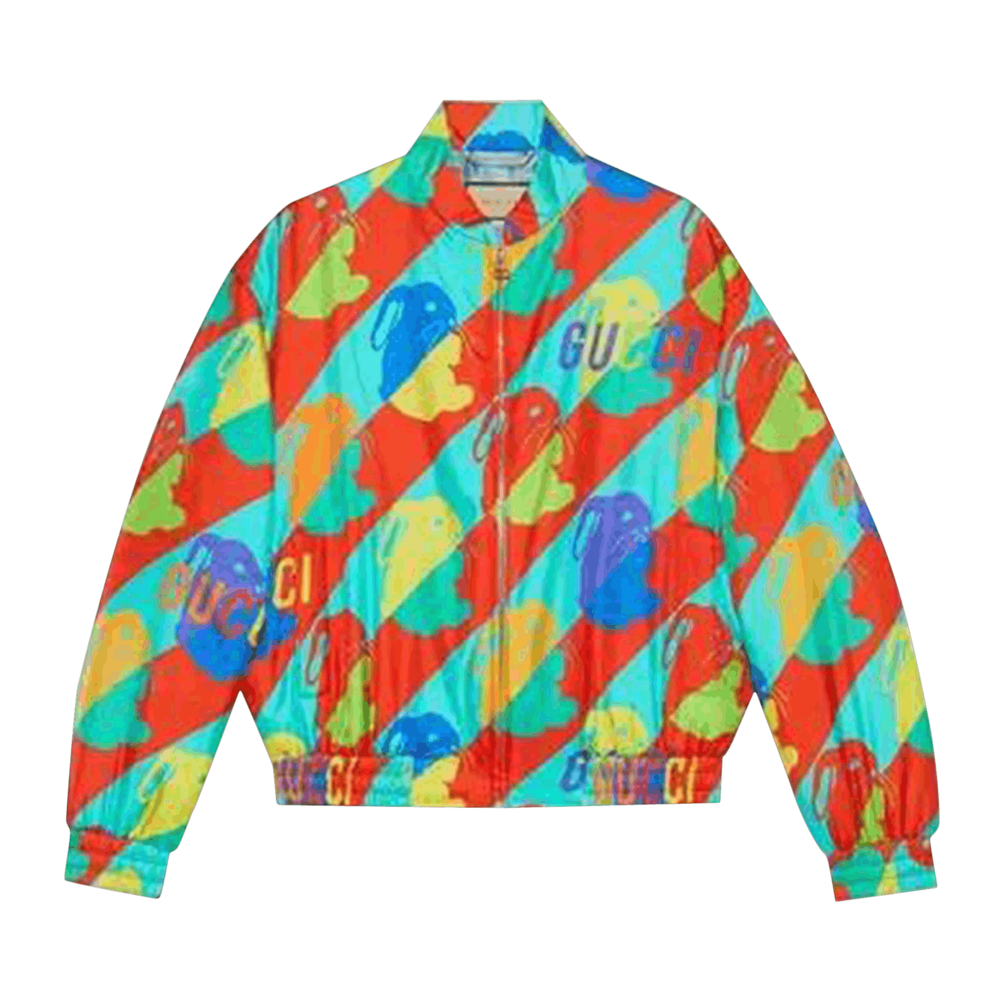 Gucci Bunny Print Twill Zip Jacket 'Multicolor'