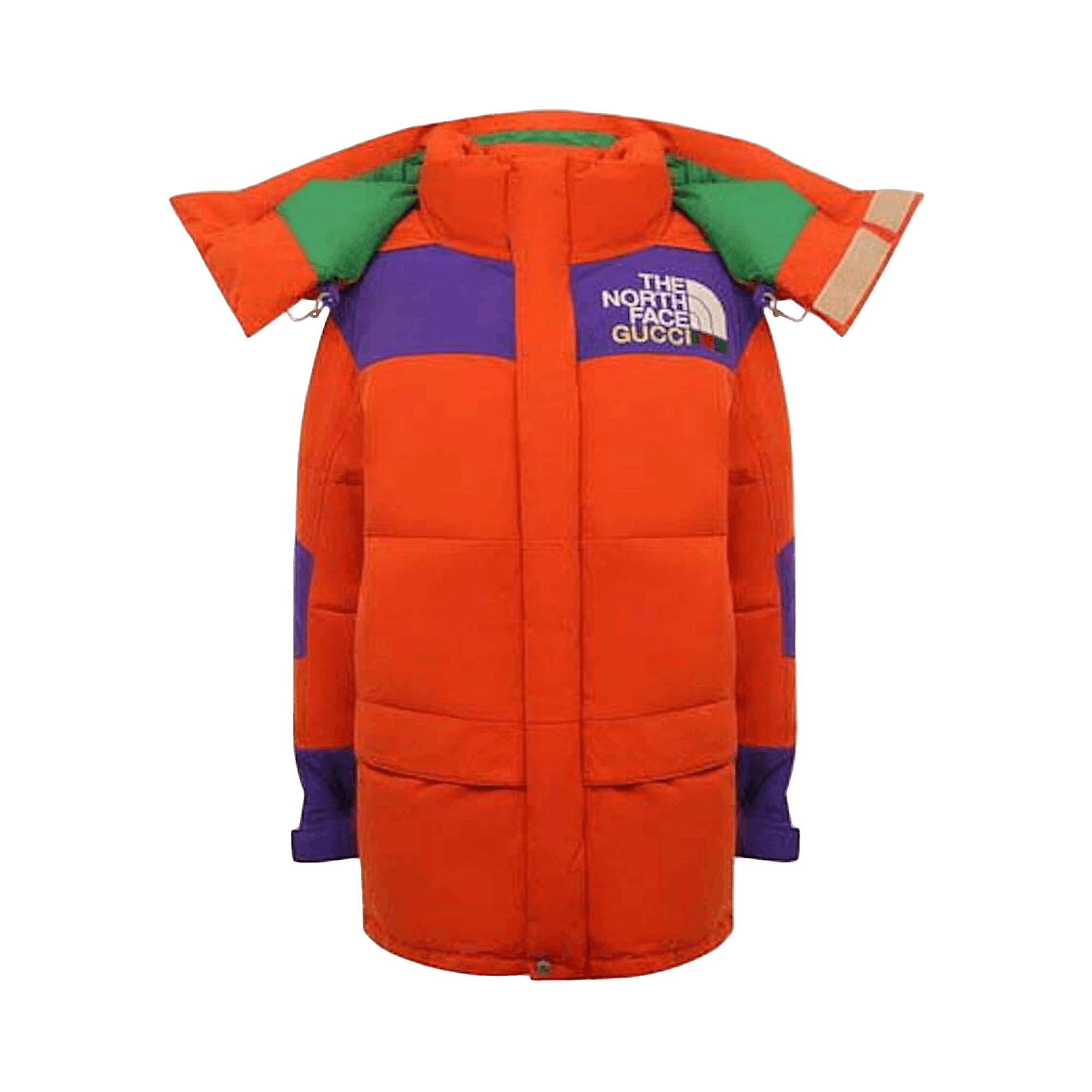 Gucci x The North Face Long Down Jacket 'Orange/Purple/Green'
