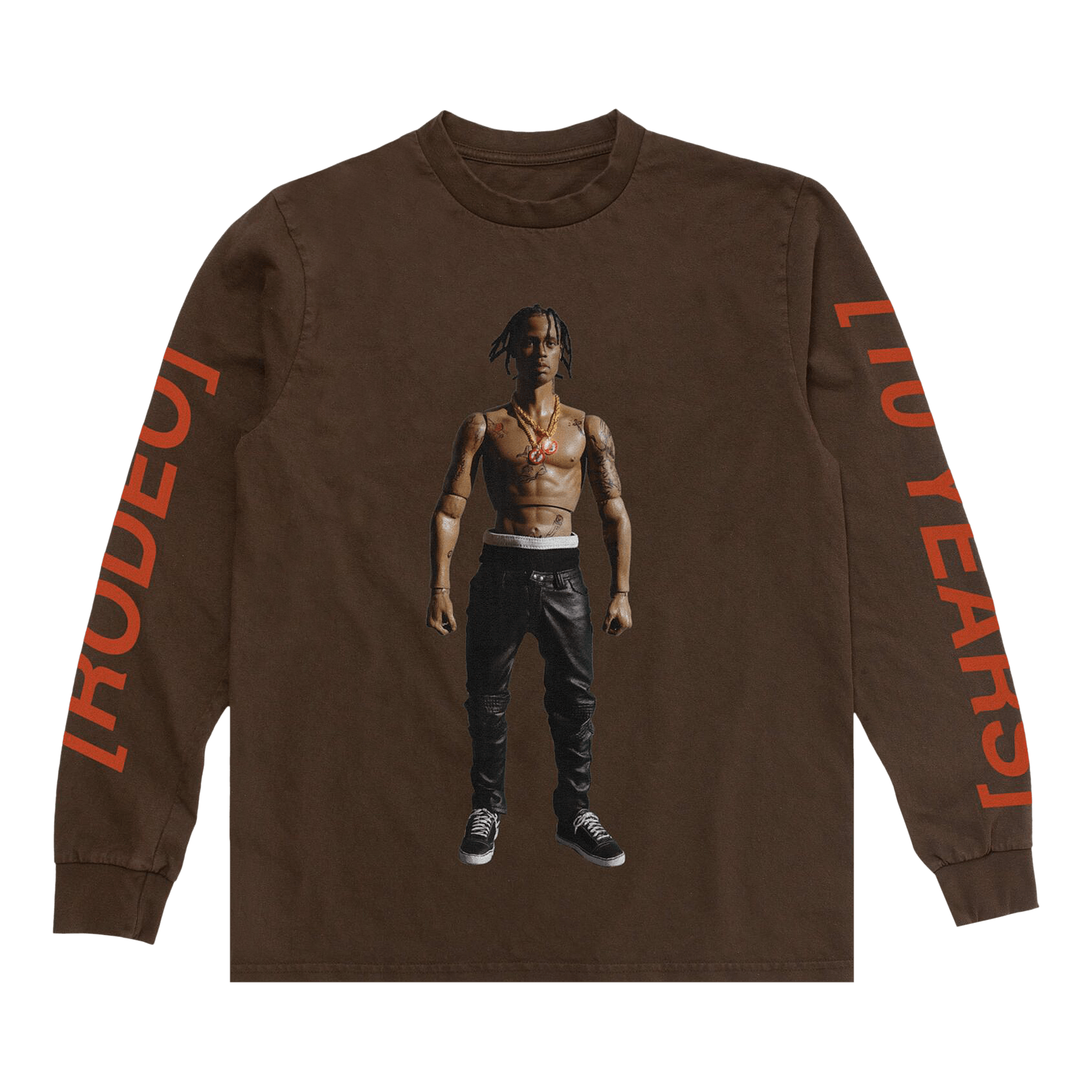 Cactus Jack by Travis Scott Rodeo 10 Years Action Figure Longsleeve 'Brown'