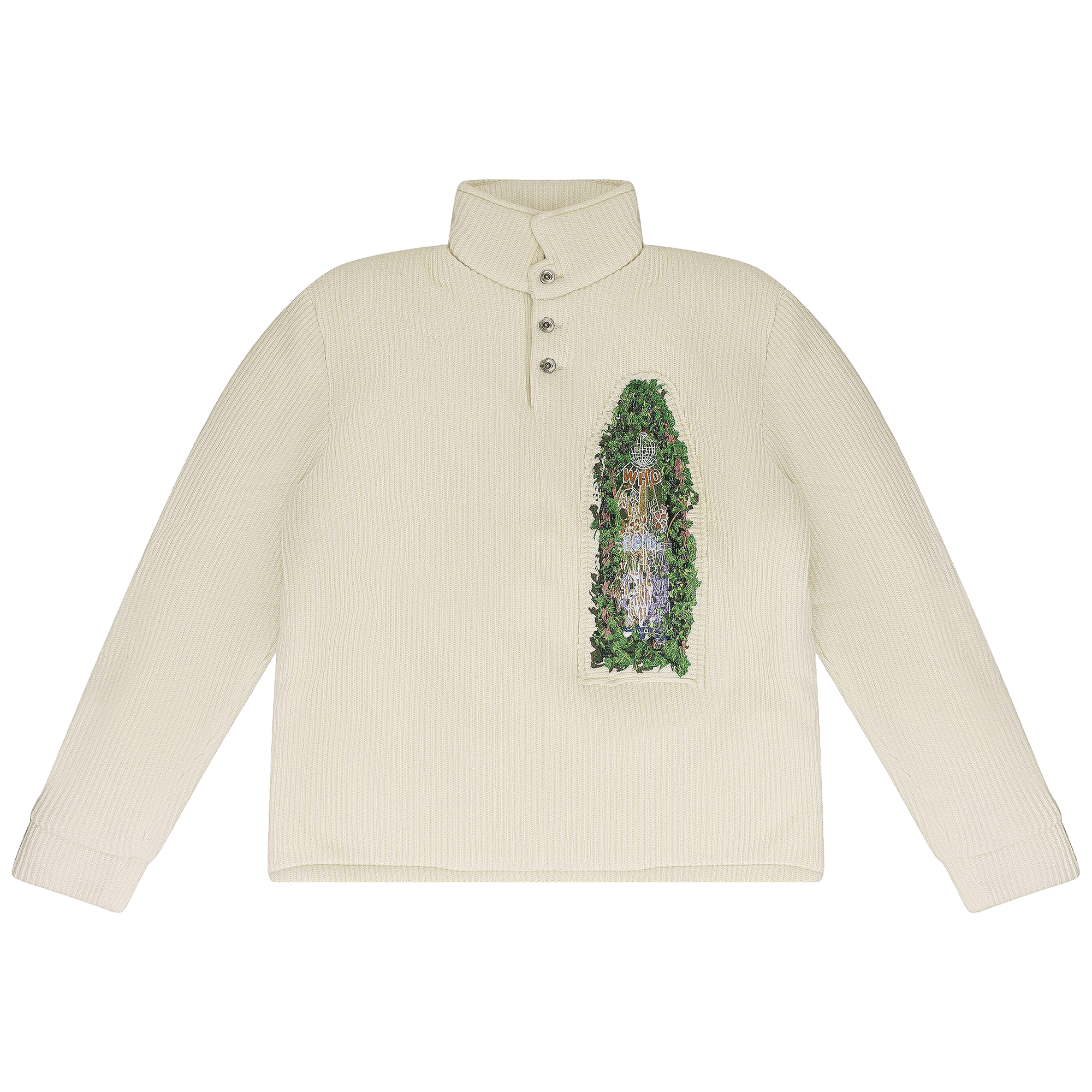 Who Decides War Puffed Rugby Button Down Shirt 'Ivory'