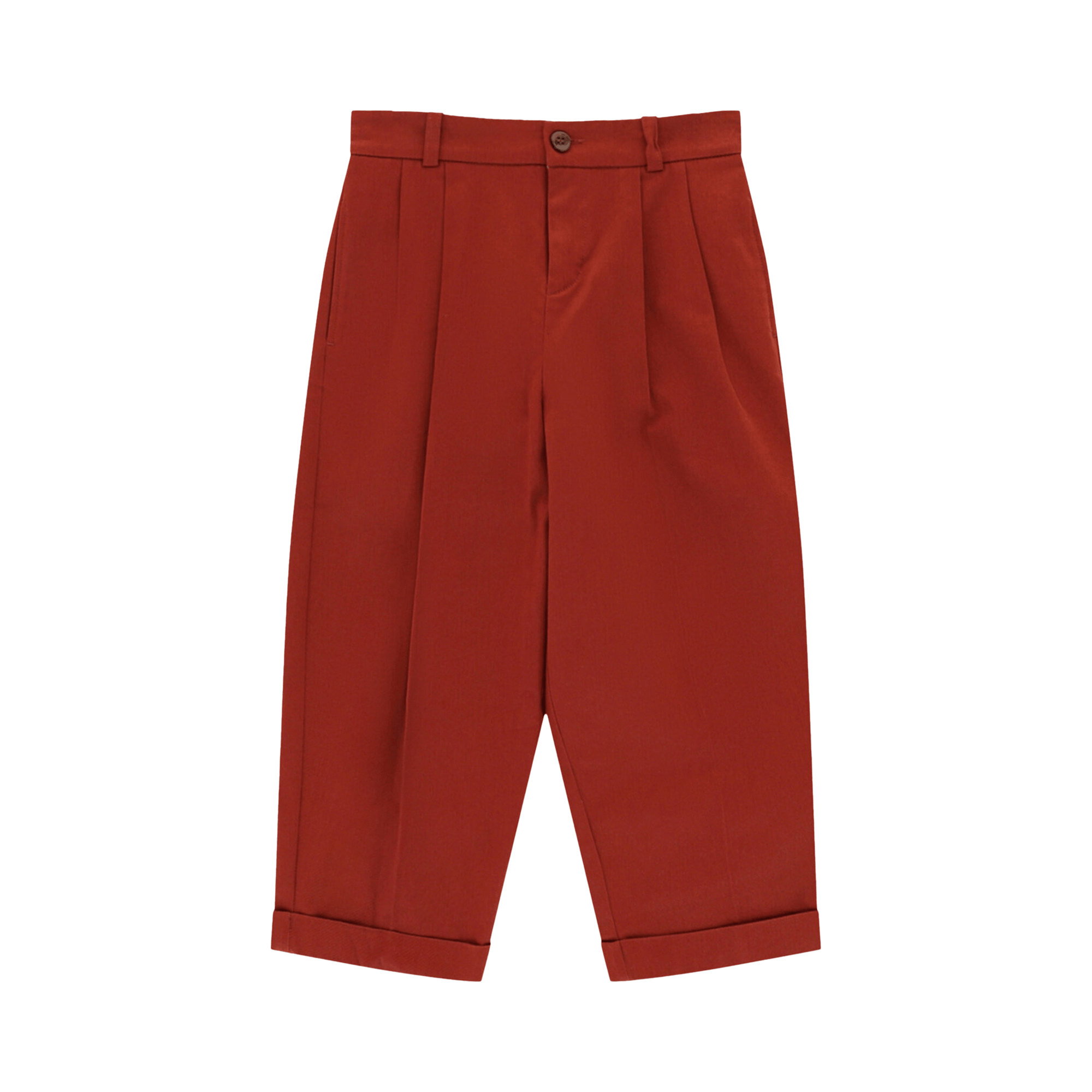 Gucci Pleated Tapered Leg Pants 'Brown'
