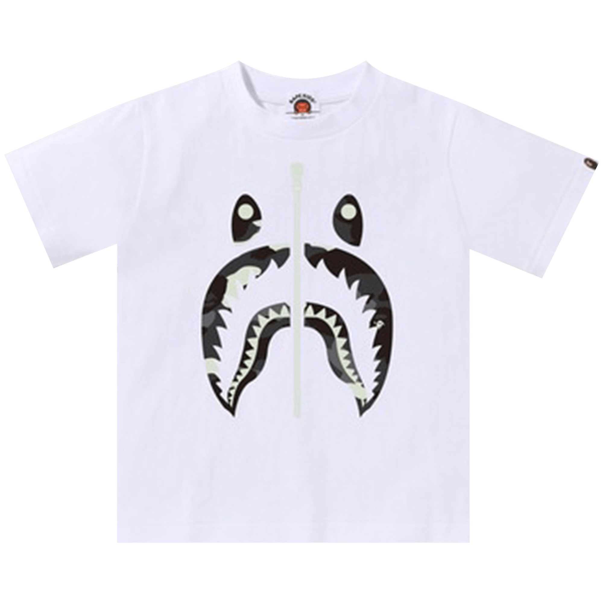 BAPE Kids City Camo Shark Tee 'White'