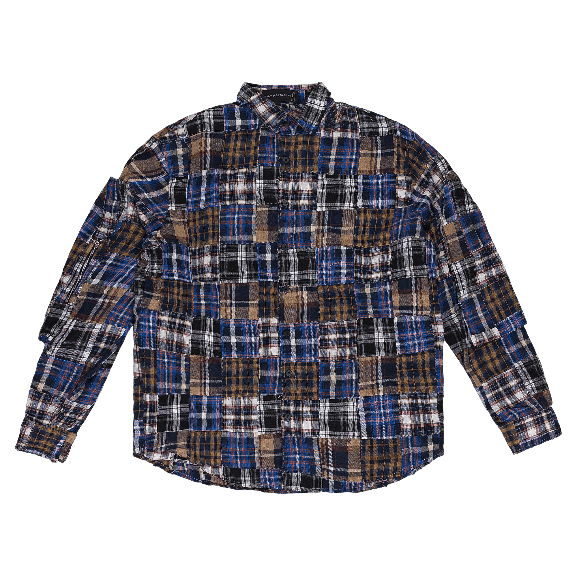 Who Decides War Plaid Pocket Flannel 'Multicolor'