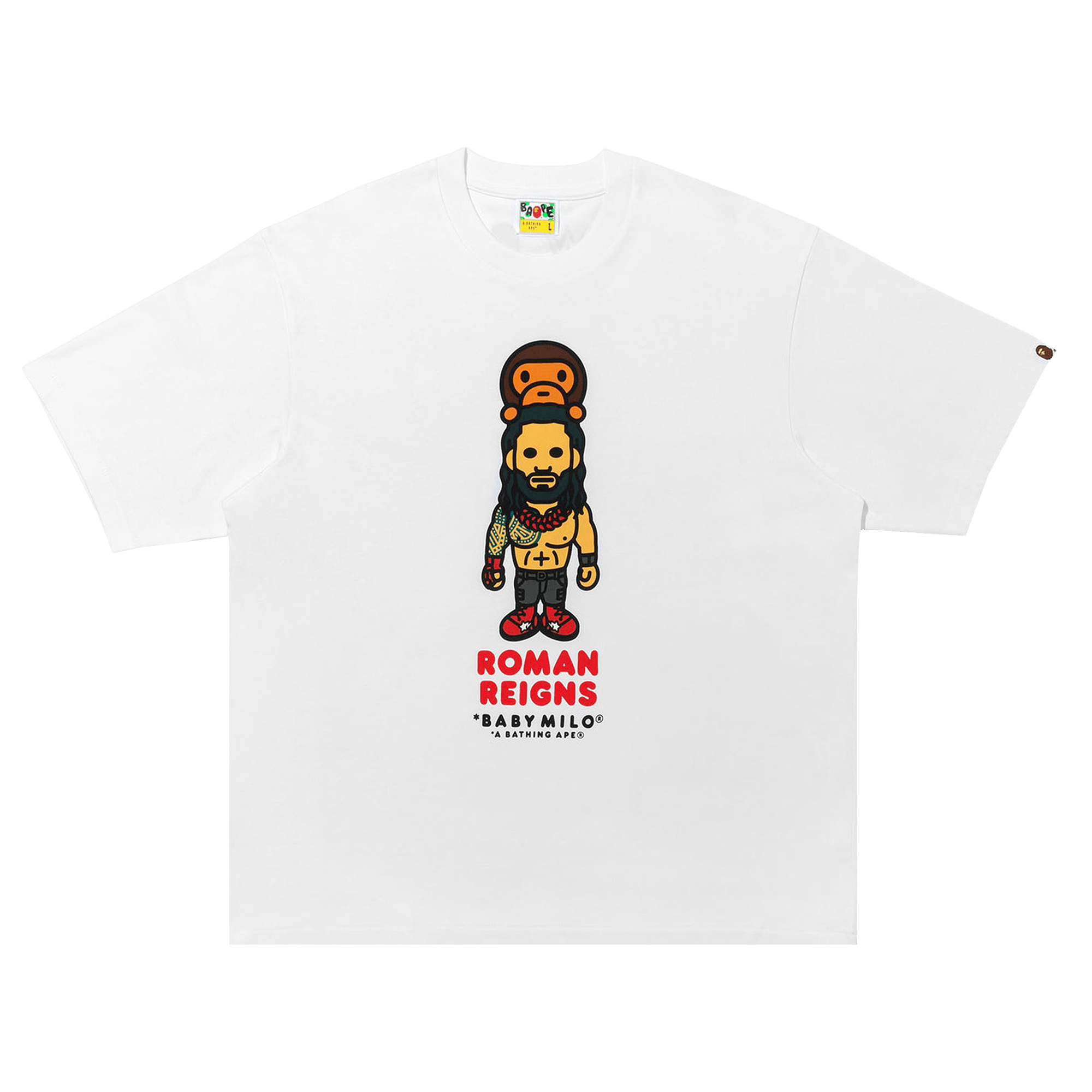 BAPE x WWE Roman Reigns Baby Milo Relaxed Fit Tee 'White'