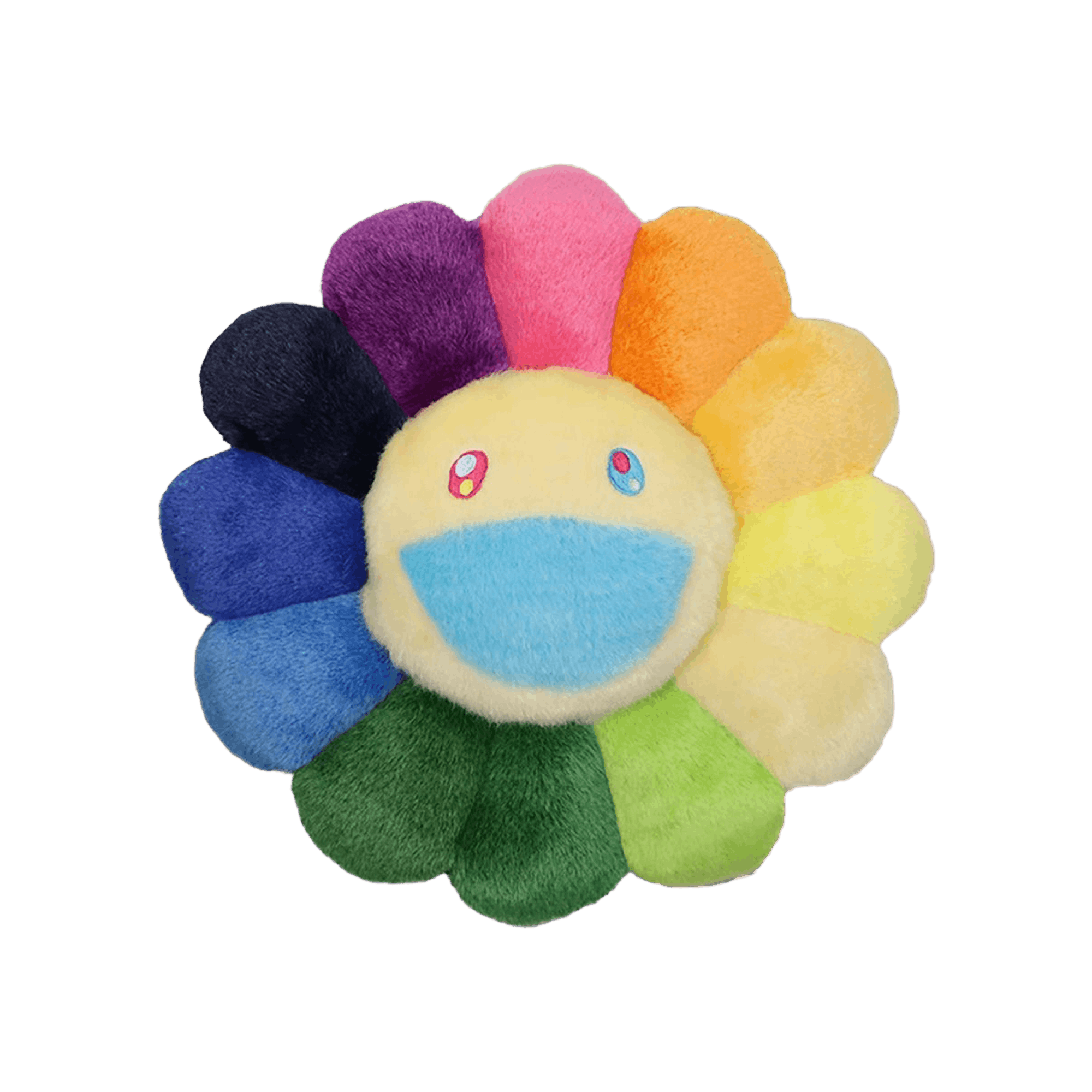Takashi Murakami Flower Pillow (30cm) 'Rainbow/White'