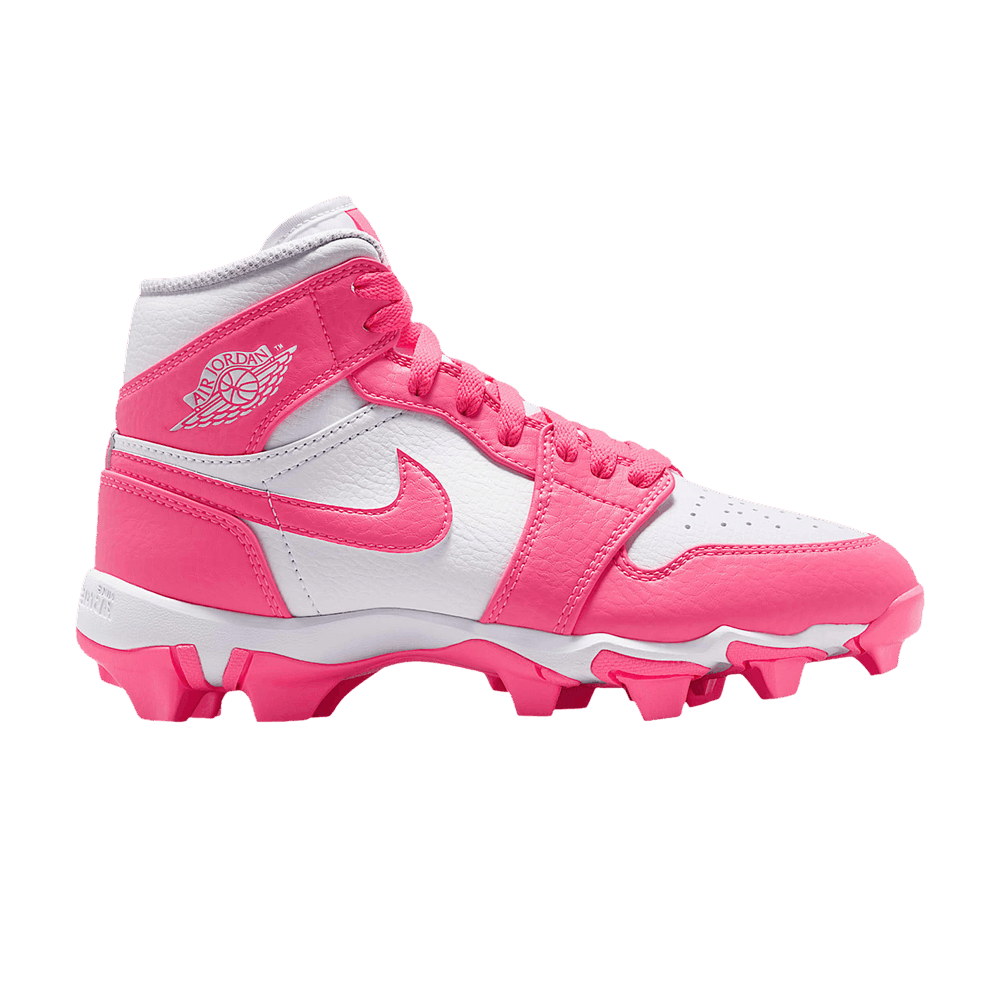 Air Jordan 1 Mid Cleat GS 'White Sunset Pulse'