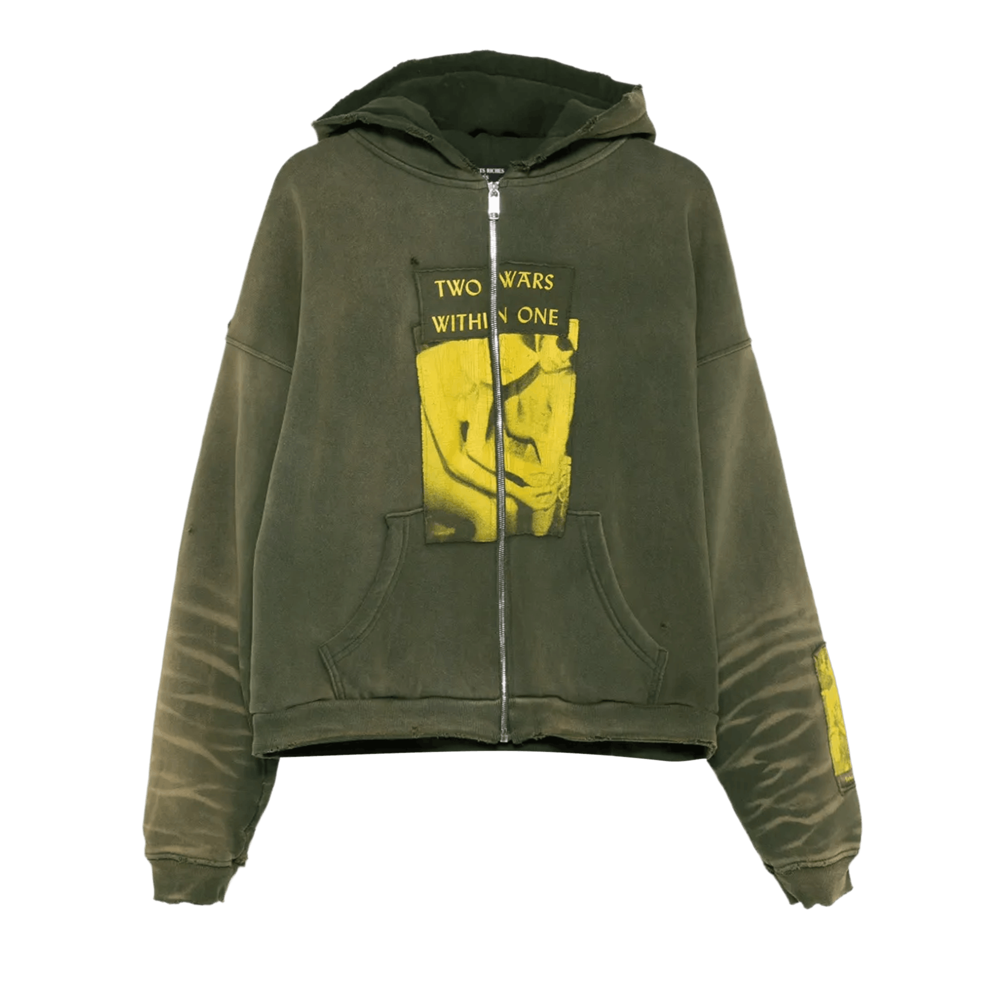 Enfants Riches Déprimés Two Wars Within One Assemblage Zip Hoodie 'Gardener Green'